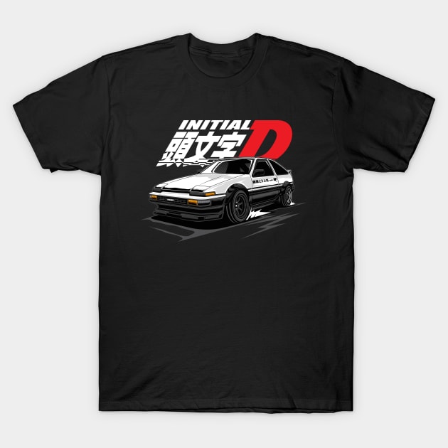 AE86 Trueno Initial D T-Shirt by cturs